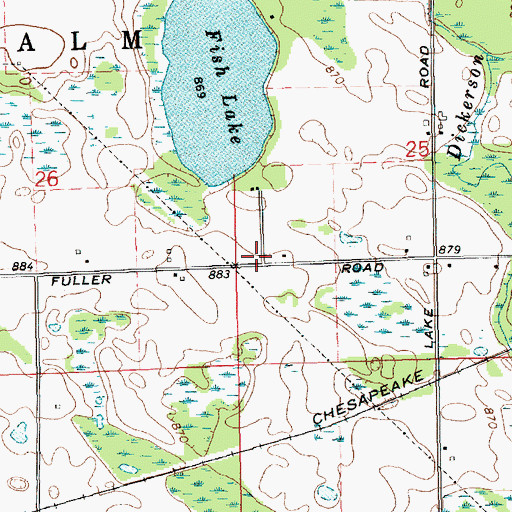 Topographic Map of Three Seasons RV Park, MI