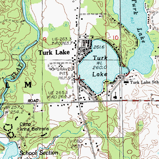 Topographic Map of Montcalm Township Hall, MI