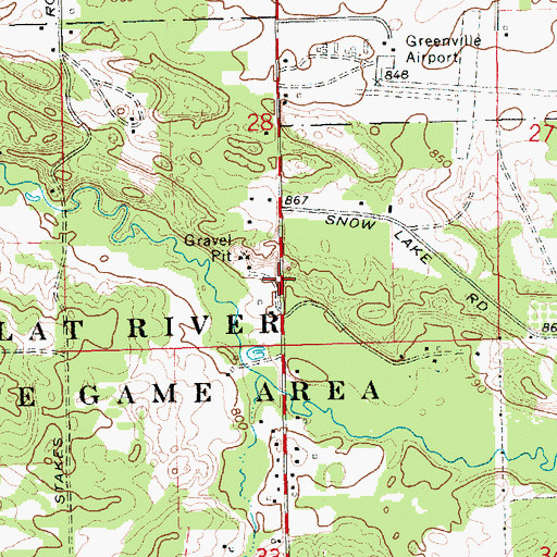 Topographic Map of Church of Nazarene, MI