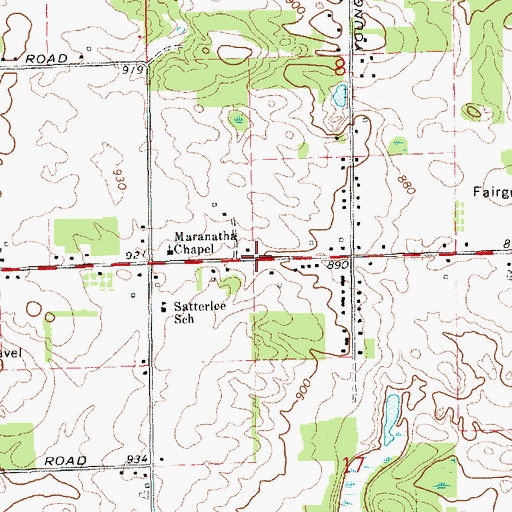 Topographic Map of Church of Jesus Christ of Latter Day Saints, MI