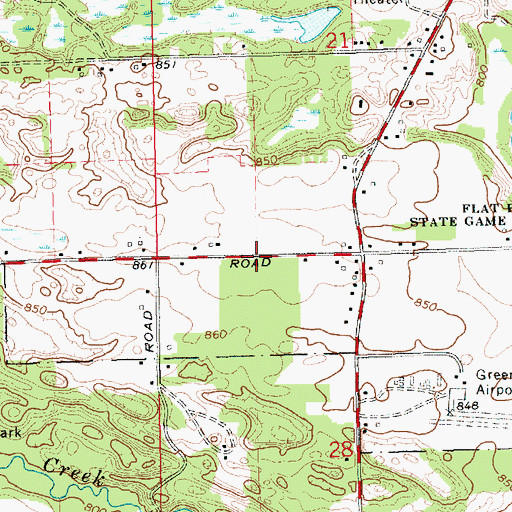 Topographic Map of Belgreen Seventh Day Adventist Church, MI