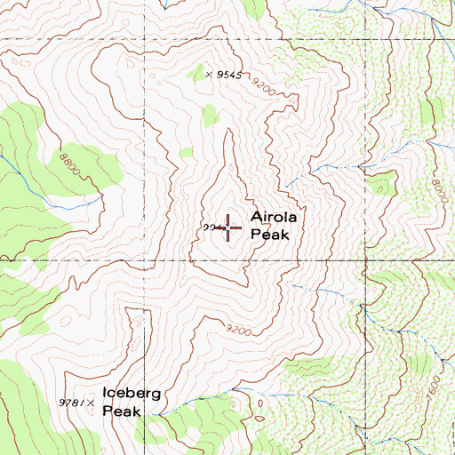 Topographic Map of Airola Peak, CA