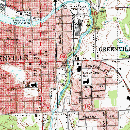 Topographic Map of Friendship Park, MI