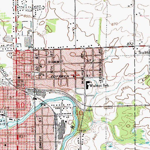 Topographic Map of Reorganized Church of Jesus, MI