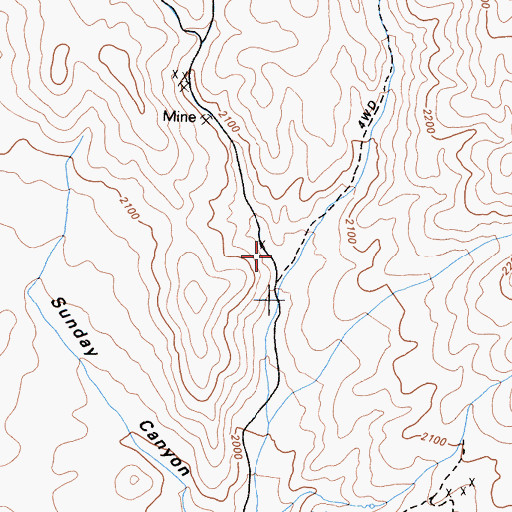 Topographic Map of Al Rose Canyon, CA