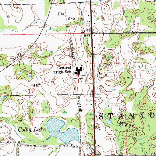 Topographic Map of Upper Elementary School, MI