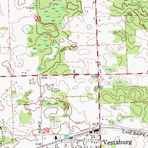 Topographic Map of Family Medical Care of Vestaburg, MI