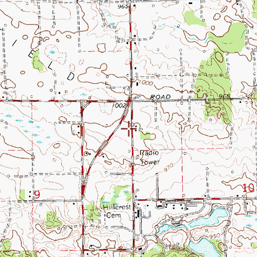 Topographic Map of Pleasant View United Brethren Church, MI