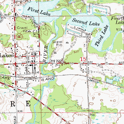 Topographic Map of Church of the Gentle Shepherd, MI