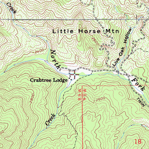 Topographic Map of Alder Creek, CA