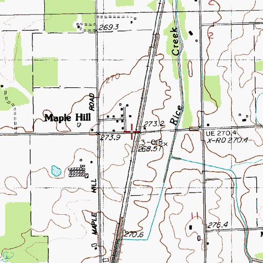 Topographic Map of Heritage United Methodist Church, MI
