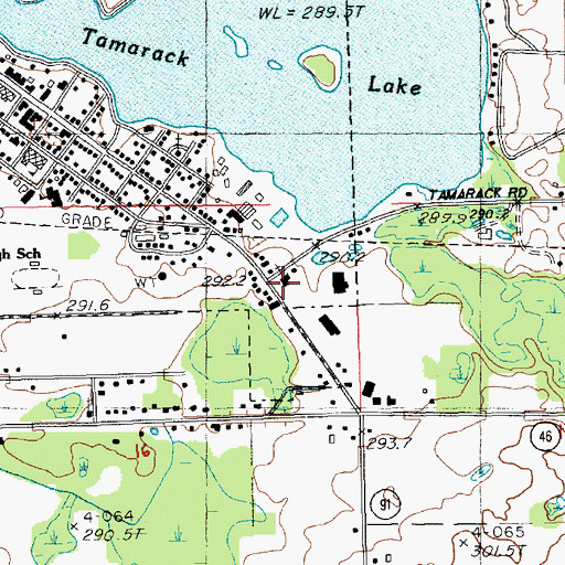 Topographic Map of Holy Trinity Lutheran Church, MI