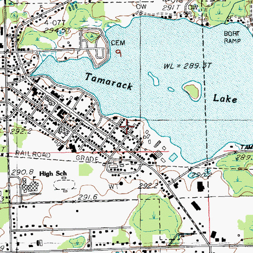Topographic Map of Saint Francis de Sales Church, MI
