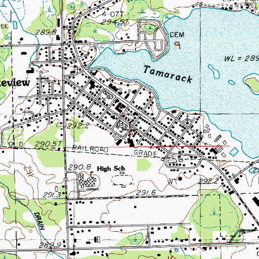 Topographic Map of United Church of Christ, MI