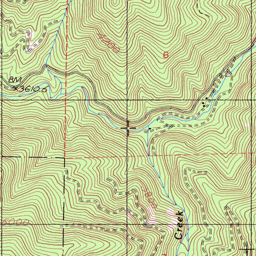 Topographic Map of Alder Creek, CA