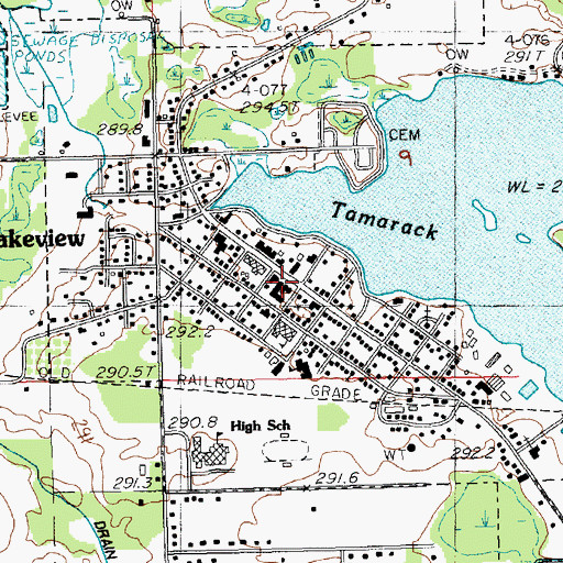 Topographic Map of Kelsey Care Center, MI