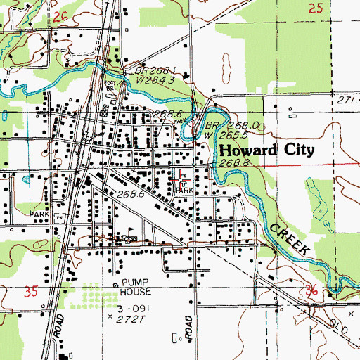 Topographic Map of Ensley Park, MI