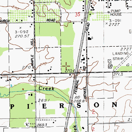 Topographic Map of Village Trails Mobile Home Community, MI