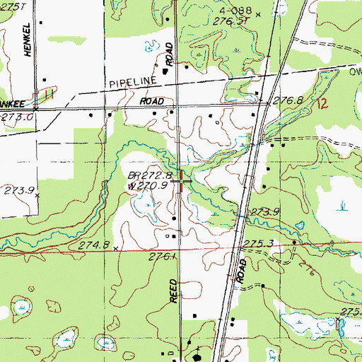 Topographic Map of Grace Community Church, MI