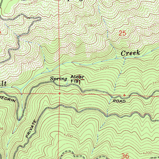 Topographic Map of Alder Flat, CA