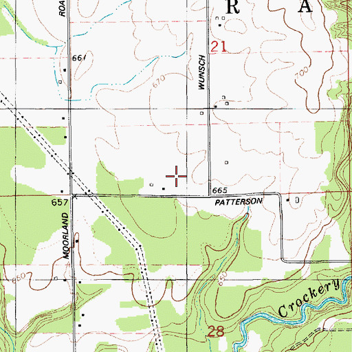 Topographic Map of First Baptist Church of Palo, MI