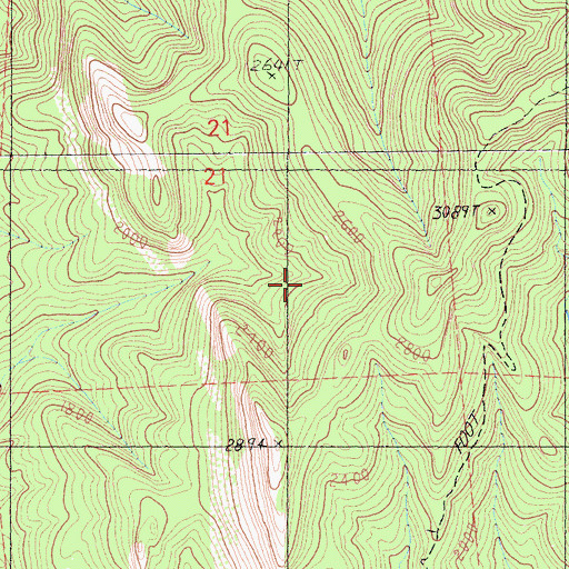 Topographic Map of Alder Spring, CA