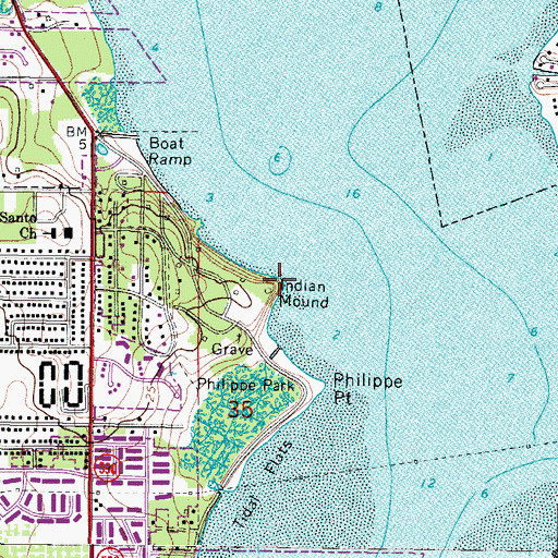 Topographic Map of Safety Harbor Site, FL