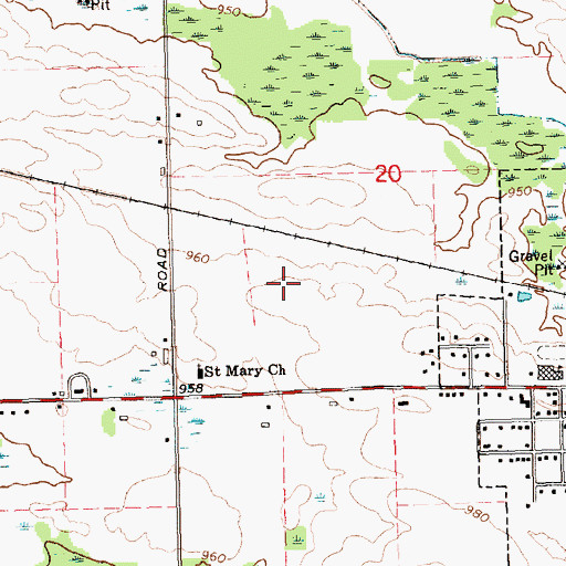 Topographic Map of Edmore Golf Course, MI