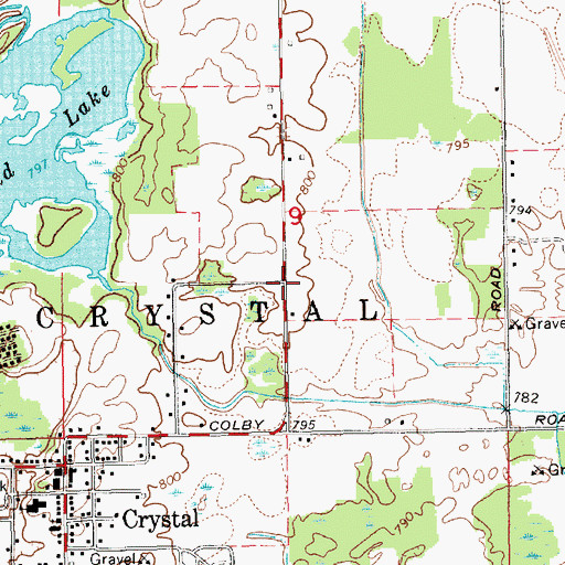 Topographic Map of Freedom Way Church of God, MI