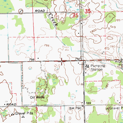 Topographic Map of Community Assembly of God Church, MI