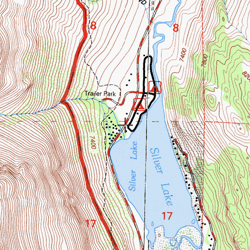 Topographic Map of Alger Creek, CA