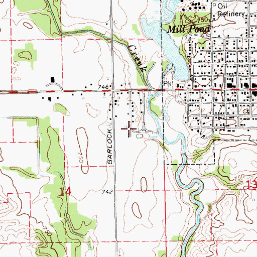 Topographic Map of First Baptist Church, MI