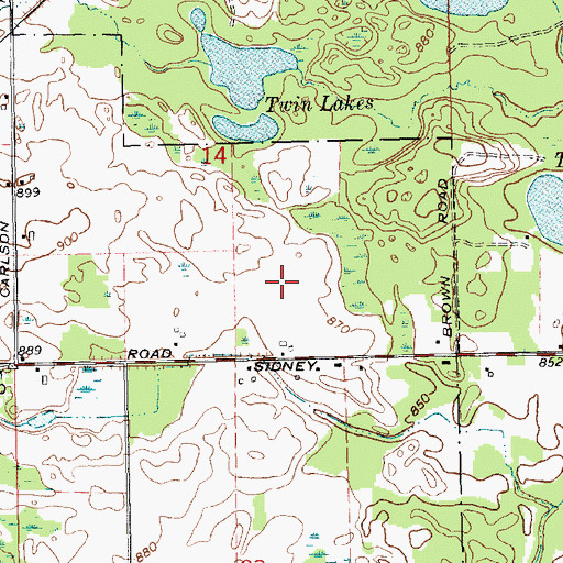 Topographic Map of Activities Building, MI