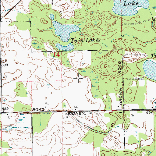 Topographic Map of Instruction East Building, MI