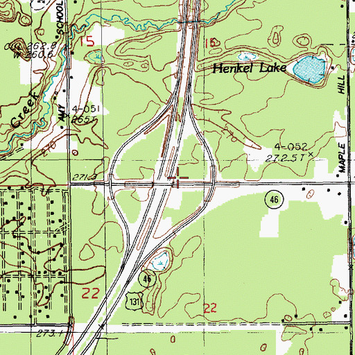 Topographic Map of Interchange 120, MI