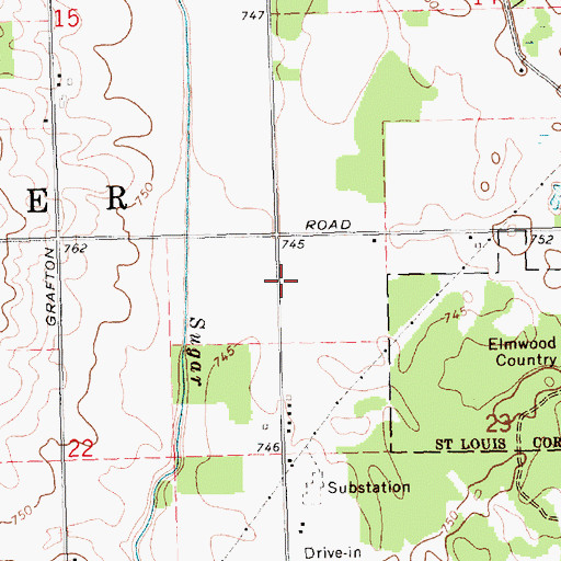 Topographic Map of Good Shepherd Lutheran Church, MI