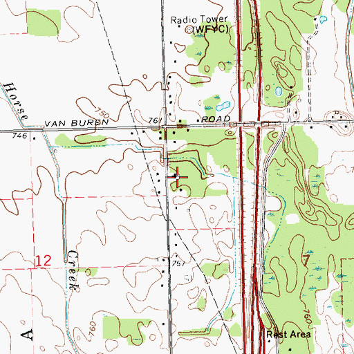 Topographic Map of Community of Christ Church, MI