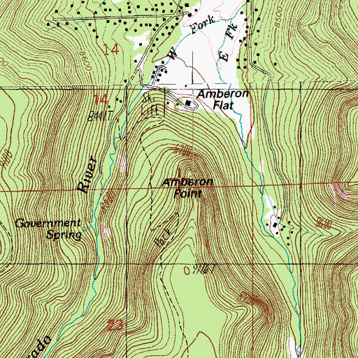 Topographic Map of Amberon Point, AZ