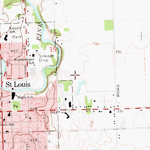Topographic Map of Central Michigan Correctional Facility, MI