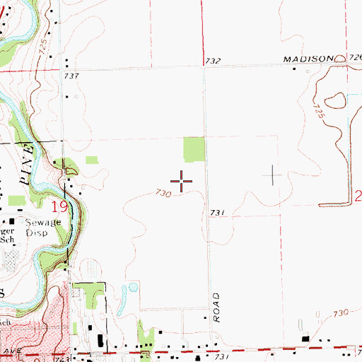 Topographic Map of Saint Louis Correctional Facility, MI