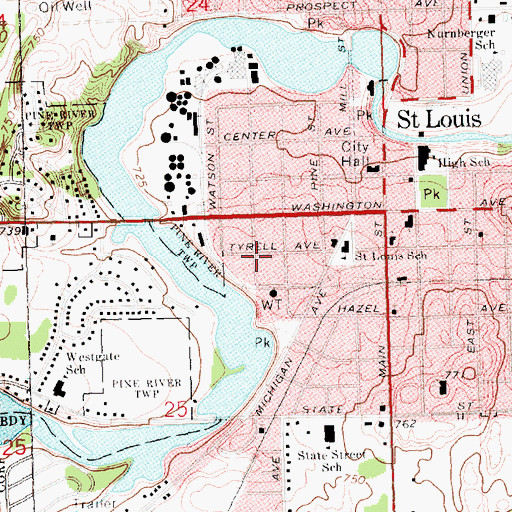 Topographic Map of Wesleyan Holiness Church, MI