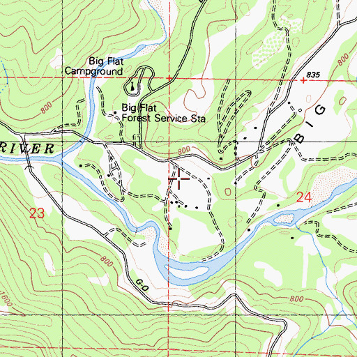 Topographic Map of Alma Ranch, CA