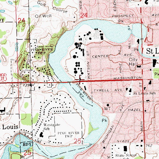 Topographic Map of Church of the Nazarene, MI