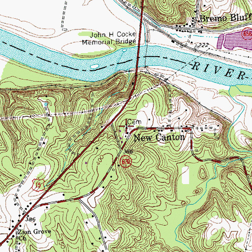 Topographic Map of Trinity Presbyterian Church Cemetery, VA