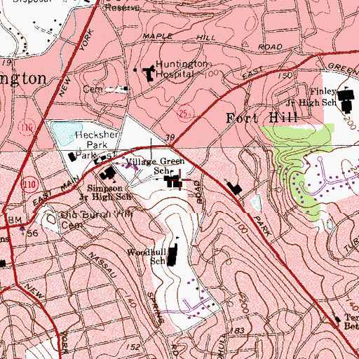 Topographic Map of Cinema Arts Centre, NY