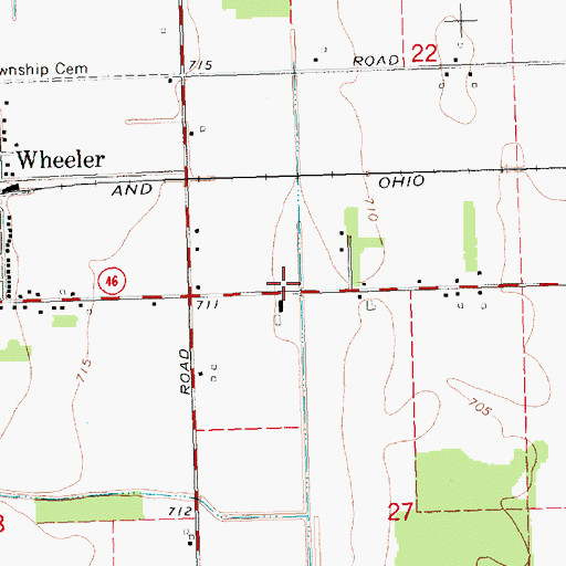Topographic Map of Amazing Grace Church, MI