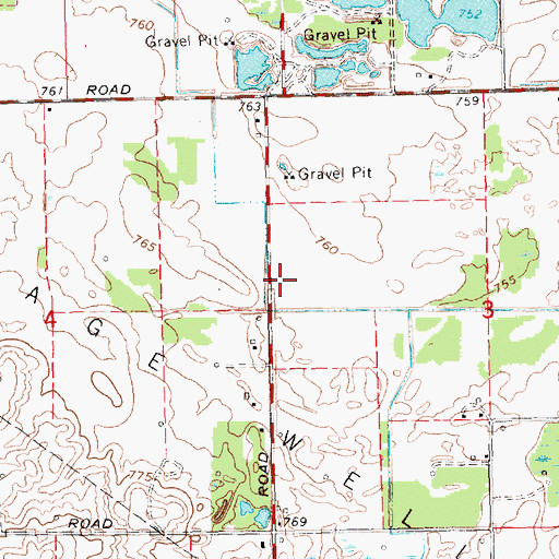 Topographic Map of Leisure Lake Family Campground, MI