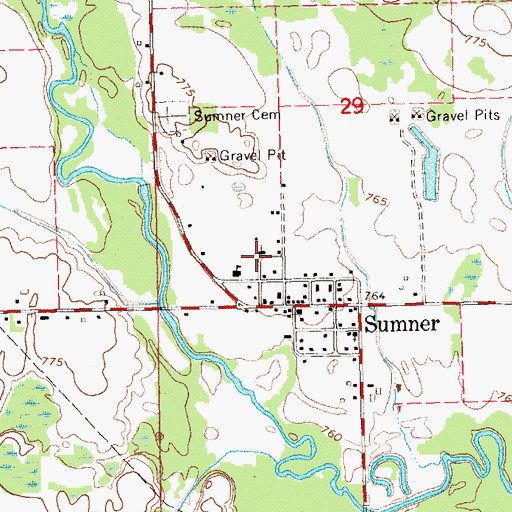 Topographic Map of New Hope Tabernacle Church, MI