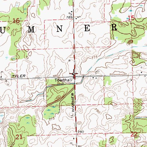 Topographic Map of Church of the Nazarene, MI