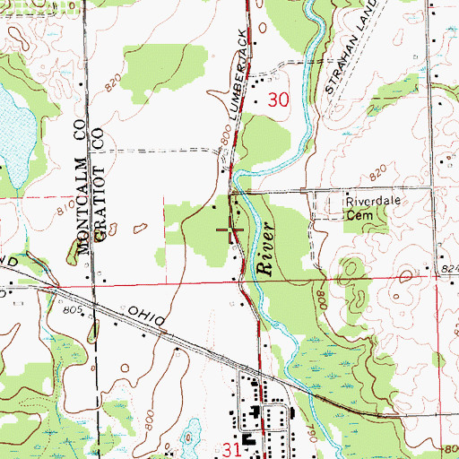 Topographic Map of Lighthouse Baptist Church, MI